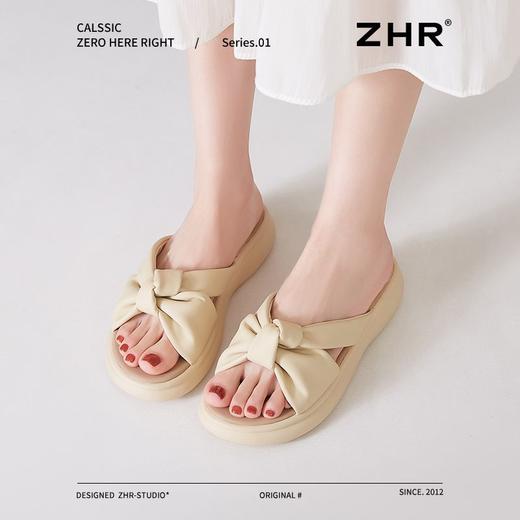 ZHR则则简约蝴蝶结厚底拖鞋女2025夏季新款时尚舒适透气防滑鞋子 商品图7