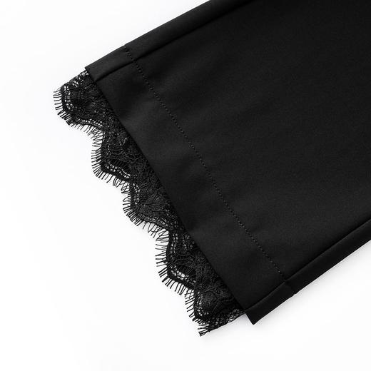 「高级wl」全新升级【铂金会员220/天猫289/差价69】(14010)洛诗琳时尚通勤九分微喇西裤2025显高薄款蕾丝边休闲裤女 商品图3