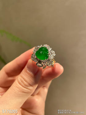 老坑玻璃种艳绿葫芦戒指【5170205】具体价格微信咨询