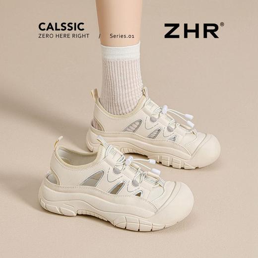 ZHR则则厚底户外登山鞋女2025夏季小个子内增高休闲鞋百搭溯溪鞋 商品图4