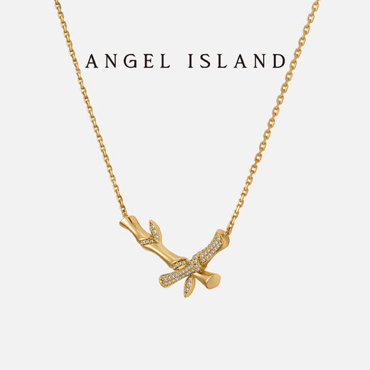 ANGEL ISLAND 「竹吟」竹节项链拉丝锁骨链 商品图2