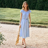 OLrain欧芮儿度假风串珠蓝色连衣裙女2025夏季新款法式独特掐腰裙 商品缩略图3