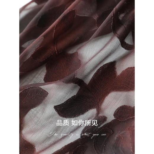 COCOBELLA重工烫金剪花炒色印花吊带裙女夏大摆连衣裙FR3091 商品图4