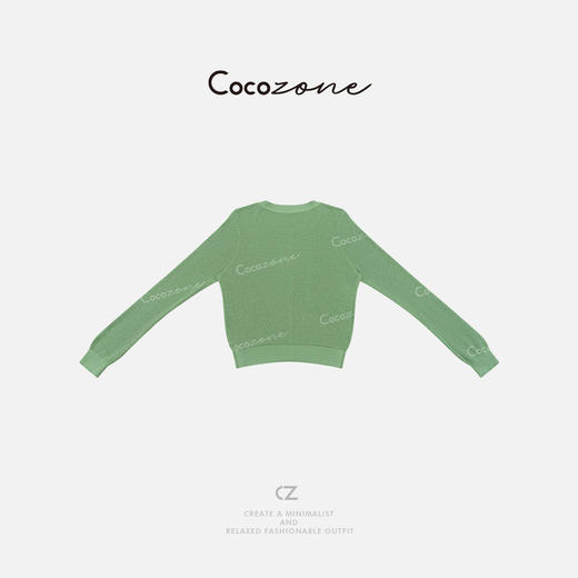 COCO ZONE 刘一一【莱赛尔亚麻混纺】圆领刺绣减龄针织衫CD2A0658 商品图1