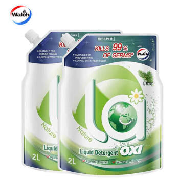 威露士有氧洗 威露士洗衣液袋装 松木清香 机洗手洗补充装 松木2L*2 /家庭清洁/纸品 /衣物清洁 /普通洗衣液 商品图6