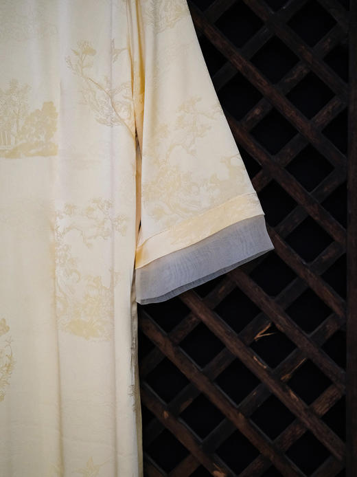 STJINGx凯喜雅| 千里江山穗禾旗袍连衣裙-鹅黄 商品图9