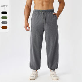 跃牌【欲动春风】男装系列 宽松瑜伽长裤透气跑步运动束脚裤户外休闲健身训练长裤51349