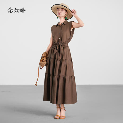 【商场同款】CND5576 “ 咖梦长裙 ” 帽袖假两件连衣裙 轻盈灵动 显高显瘦 商品图1