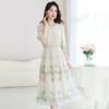 彩色绣花中长款淑女裙，100%桑蚕丝连衣裙SM-82599696 商品缩略图2