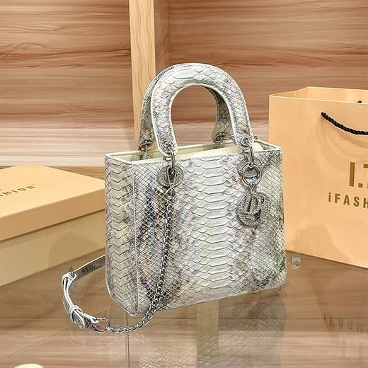丁摩 戴妃包女新款蛇纹欧美时尚高级感手提包斜挎小包包5ZF-5192 商品图0