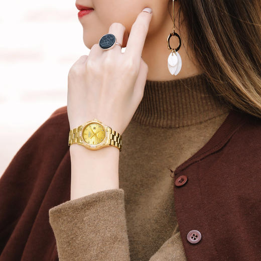 6938518331429  罗西尼ROSSINI 足金貔貅金表机械女士手表8706 商品图1