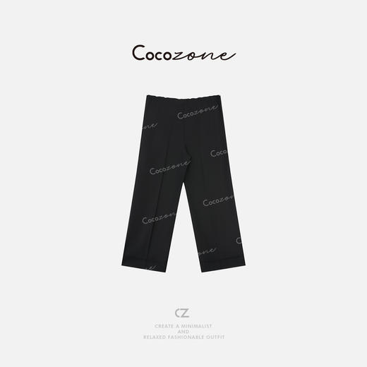 COCO ZONE 刘一一 【丝光羊毛混纺】简约松紧腰带休闲裤 CD2A1185 商品图1