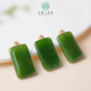 玉美人菲菲/18K碧玉吊坠方形无事牌约29*18mm 商品缩略图0