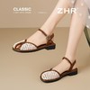 ZHR则则厚底罗马凉鞋2025夏季新款气质百搭编织凉鞋法式复古女鞋 商品缩略图9