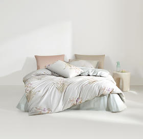 罗莱家纺月白花香全棉四件套