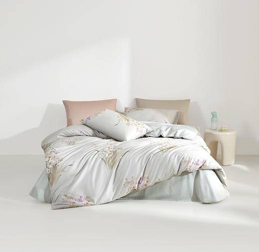 罗莱家纺月白花香全棉四件套 商品图0