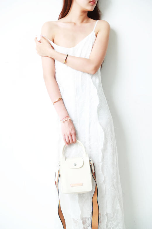 小牛皮手提包，田园风格的。纯铜五金闭合法式单肩托特包C051968 商品图11