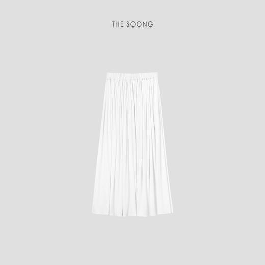 THESOONG|"糯感半裙"精织人丝爽滑触感层次感松紧中腰半身裙HWQZ6926 商品图4