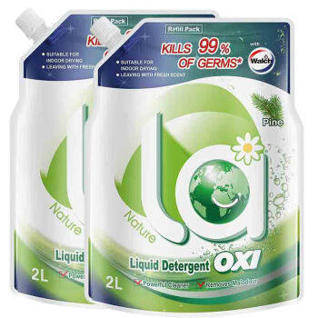 威露士有氧洗 威露士洗衣液袋装 松木清香 机洗手洗补充装 松木2L*2 /家庭清洁/纸品 /衣物清洁 /普通洗衣液 商品图2