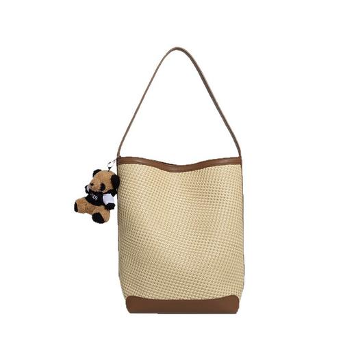 【预售3天】韩系草编包女2025新款时尚洋气撞色编织水桶包百搭斜挎包ASL-7272-6 商品图4