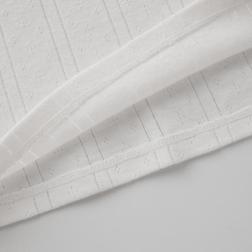 ROMI STUDIO可爱居家系列  白色全棉坑条肌理直筒长裤RWCSXT1997 商品图3