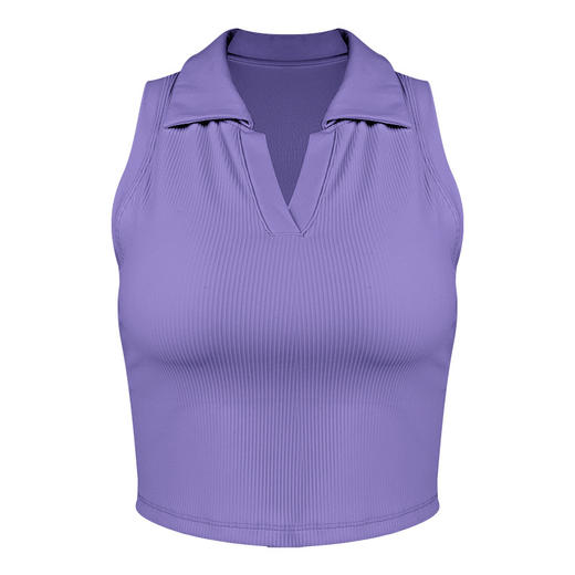 跃牌【周游世界系列】新款无袖带胸垫POLO领短款上衣运动户外跑步健身服TP0911 商品图4