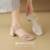 ZHR则则百搭水钻凉鞋女外穿2025夏新款仙女粗跟凉鞋一字带高跟鞋 商品缩略图4