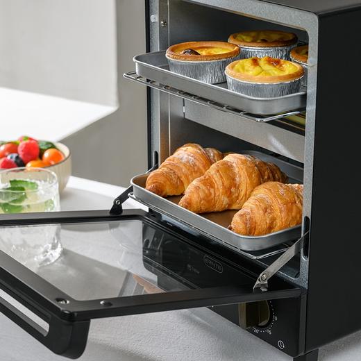 德国ernte黑色双层红外线小烤箱家用小型烘焙多功能迷你全自动 商品图1