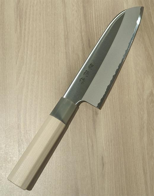 日本制龙德作八角形木手柄切菜刀/三德刀 商品图2