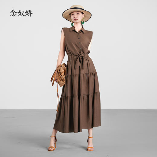 【商场同款】CND5576 “ 咖梦长裙 ” 帽袖假两件连衣裙 轻盈灵动 显高显瘦 商品图3