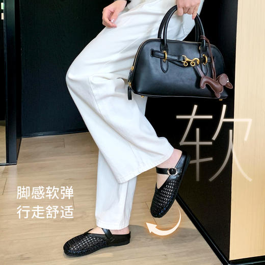 西遇镂空包头半拖鞋女新款夏季一脚蹬穆勒鞋网面外穿凉拖鞋D0156613 商品图2