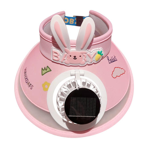 【49元起2顶！单拍不发货】儿童帽子太阳能USB两用充电风扇 大檐防晒长续航空顶帽子 商品图4