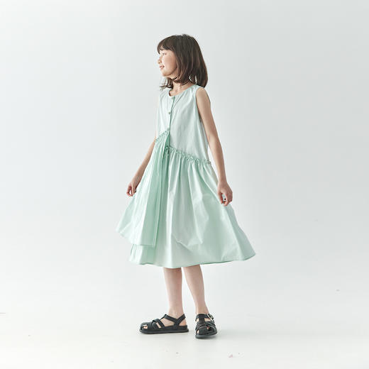棵初纯色无袖连衣裙851K256076MJ 商品图3