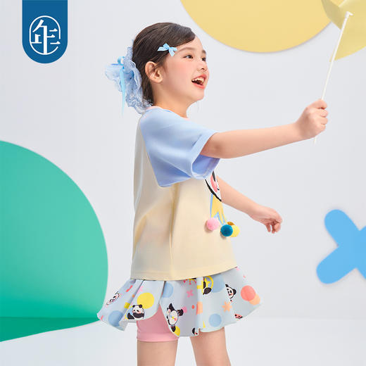 年衣25年夏季新款A字裙公主可爱卡通儿童裙子盼达多多短裙 商品图1