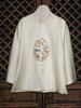 盛唐牡丹大师系列| 喜上眉梢丝毛手绣外套-白色 商品缩略图0