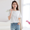 丁摩 【真丝混纺再生纤维】夏季新款圆领显瘦T恤女宽松百搭打底衫5ZF-9060 商品缩略图7