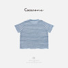 COCO ZONE 刘一一  【亚麻混纺】舒适亲肤条纹毛织短袖 CD1A0889 商品缩略图3
