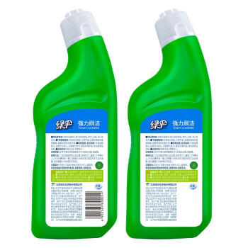 绿伞强力厕洁剂马桶清洁剂洁厕灵花香挂壁免刷洗 500g*2瓶 /家庭清洁/纸品 /家庭环境清洁 /洁厕灵 商品图4