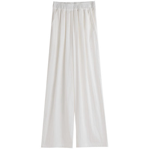 丁摩 冰丝阔腿裤女夏季薄款冰皱棉休闲山本裤禅意风垂感裤子5ZF-LSR 商品图4