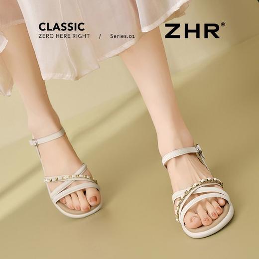 ZHR则则超软轻便凉鞋女2025夏季新款网红洋气ins女鞋高级矮跟凉鞋 商品图7