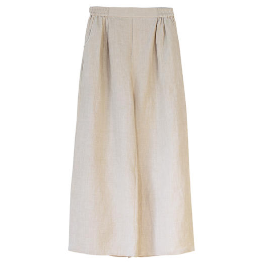 牧衣游原创 净色汉麻裤子女新款质朴禅意清凉宽松休闲裤 半枕梨云 商品图4