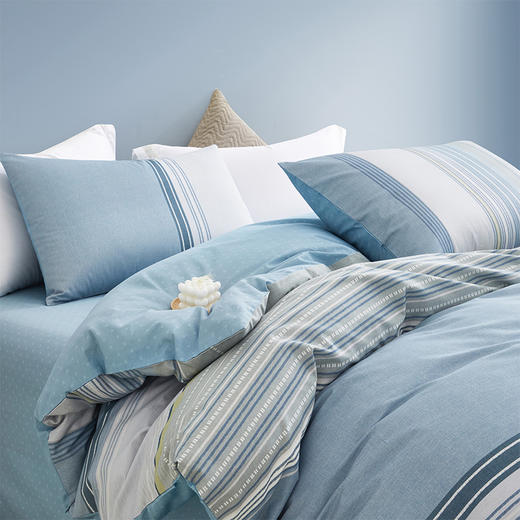 罗莱家纺蓝梦风尚全棉四件套 商品图6