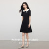 【夏日新品】熙世界通勤学院风娃娃领连衣裙女夏2025新款休闲撞色翻领中长裙子 商品缩略图4