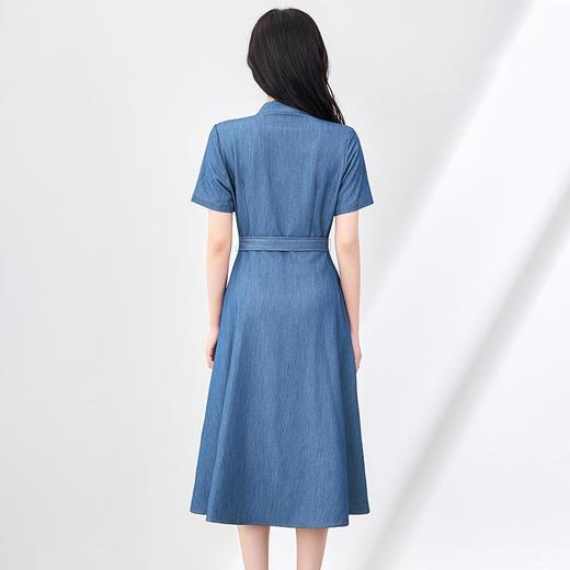 「高货wl」全新升级【铂金会员358/天猫479/差价121】(13551)洛诗琳简约摩登衬衫连衣裙2025夏季新款收腰显瘦牛仔裙 商品图2