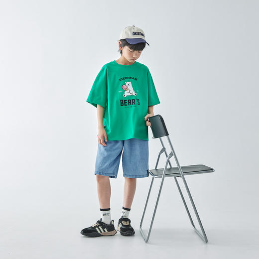 蓝汽水小熊印花短袖860B256046JX 商品图1