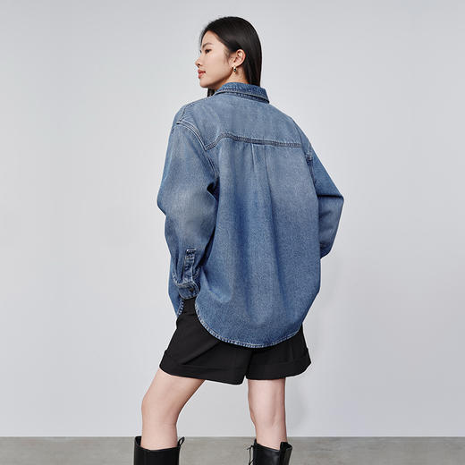 simplepieces春秋新品SPS衬衫女衬衫式牛仔夹克 商品图4