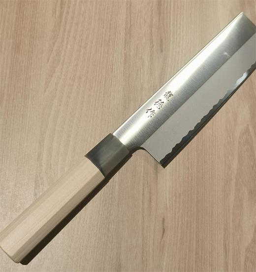 日本制龙德作八角形木手柄切菜刀/三德刀 商品图1