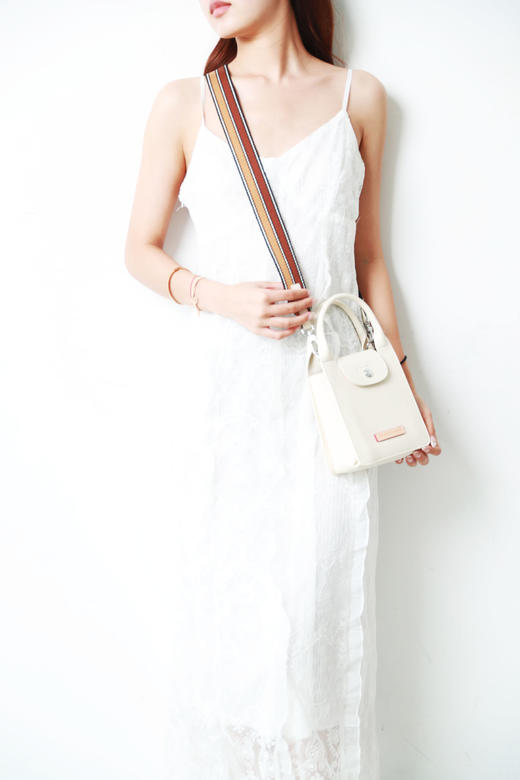 小牛皮手提包，田园风格的。纯铜五金闭合法式单肩托特包C051968 商品图13