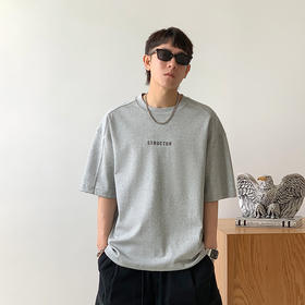 徐太浪美式休闲字母印花短袖T恤男2025新款夏季宽松半袖圆领上衣