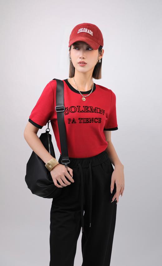 33BAR095076#字母撞色T 商品图1